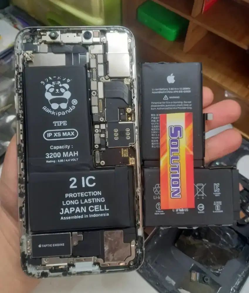 BATERAI BATTERE BATTERY RAKKIPANDA IPHONE XS MAX + PASANG