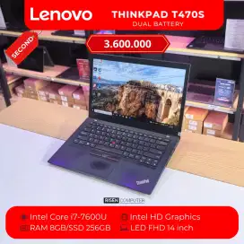 LENOVO THINKPAD T470S Intel Core I7-7600U FHD 14inch RAM 8GB SSD 256GB