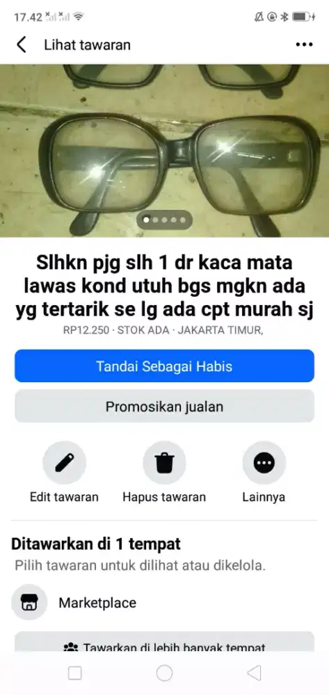 Slhkn plh slh 1 dr kaca mata lawas berkualitas kond bgs mgkn tertarik