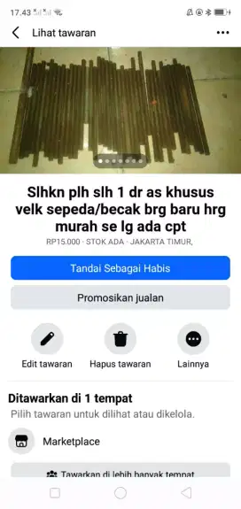 Slhkn plh slh 1 dr as roda khusus sepeda dll brg baru hrg murah cptdpt