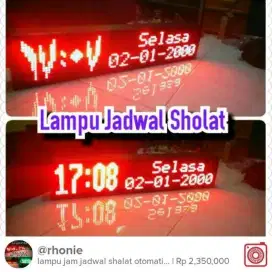 Lampu jadwal sholat abadi
