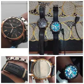 Jam Tangan Original Fossil FS5436 Bundling Smartwatch Aolon GT 5 Pro