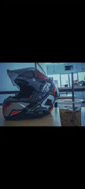 Helm KYT TT COURSE RED BLACK LIMITED
