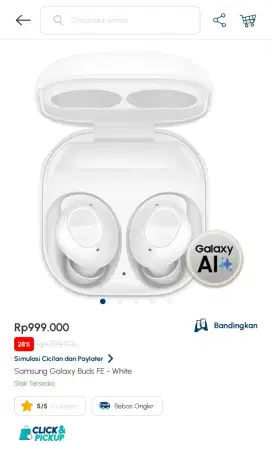 SAMSUNG GALAXY BUDS FE - WHITE