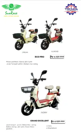 SEPEDA LISTRIK BISA DICICIL TANPA DP!