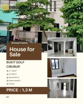 DIJUAL RUMAH DI BUKIT GOLF CIBUBUR DEKAT TOL CIMANGGIS DEPOK