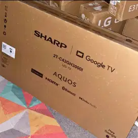 Tv led sharp 43 google tv baru