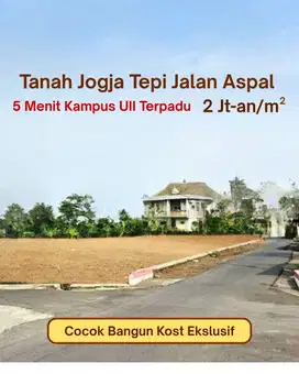 Tanah Strategis Jogja Termurah Tepi Jalan Area Kampus UII