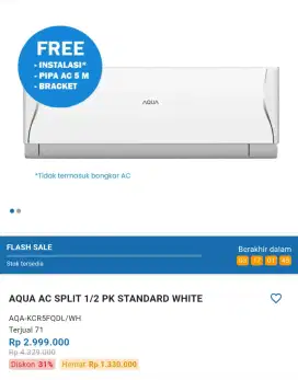 AQUA AC SPLIT 1/2PK STANDARD AQA-KCR5FQDL