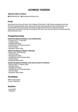 Mohon di bantu bapak/ibu lowongan kerja nya