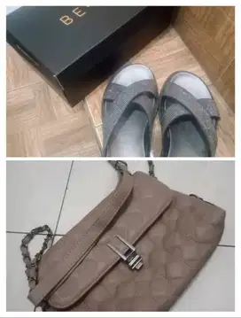 Dijual tas dan sendal wanita (2 barang)