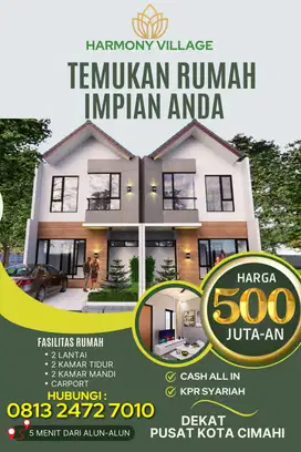 Diskon 100 jt Rumah Modern 2 lantai Cipageran Cimahi