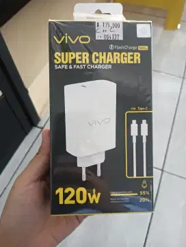 TRAVEL CHARGER VIVO SAFE& FAST CHARGER TYPE-C 120W.BARU!!!SEGEL!!!