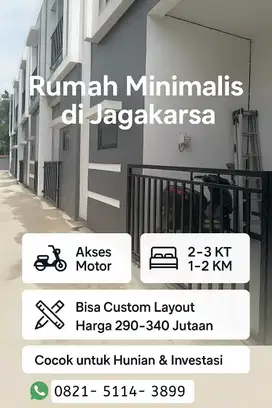 Rumah Minimalis Murah di Jagakarsa Jakarta Selatan Akses Motor