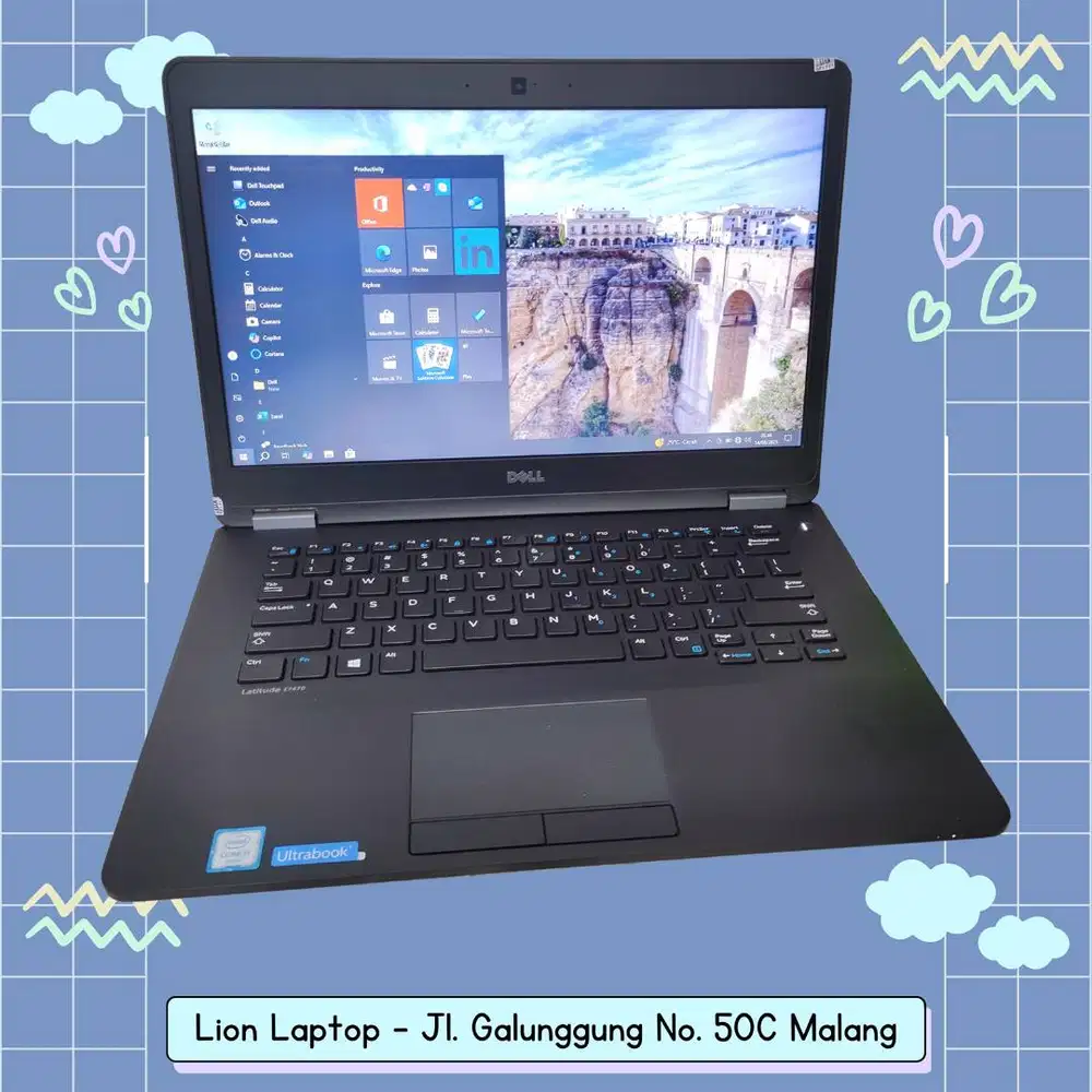 RAM 8GB Core i5 SSD Murah Slim DELL Latitude E7470 [01|09]