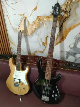 Gitar Yamaha pacifica 112v bass Cort action plus 4strings