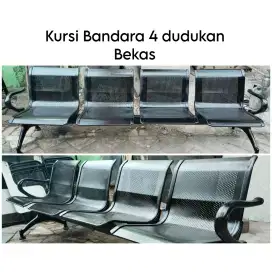 Kursi Bandara 4 Dudukan Rekondisi Kursi Tunggu Besi