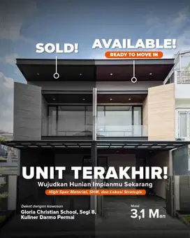 Rumah Kawasan Kupang Baru dan Kupang Jaya MODERN TROPICAL Last Unit