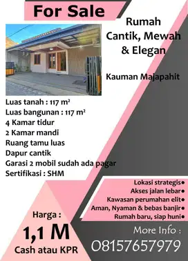 Dijual Cepat BU Rumah Mewah di Kauman Majapahit
