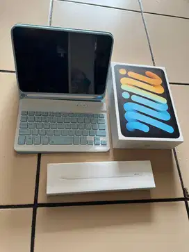 Apple iPad Mini 6th Gen WiFi 2022 plus Keyboard dan Apple Pen 2nd Gen