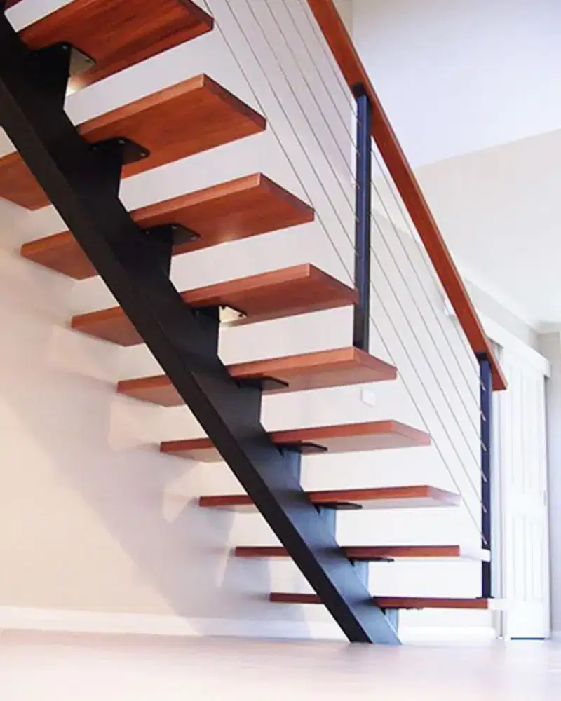 Pemasangan tangga putar tangga rebah minimalis besi #799