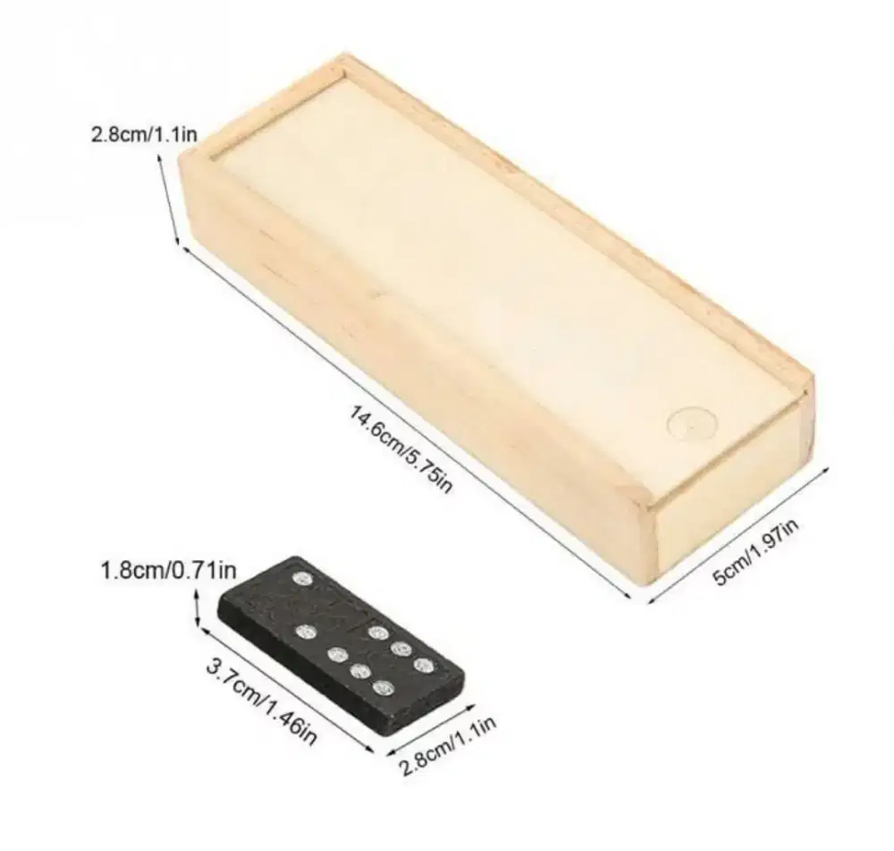 2 Domino Gaple Kayu Board Game 28 PCS