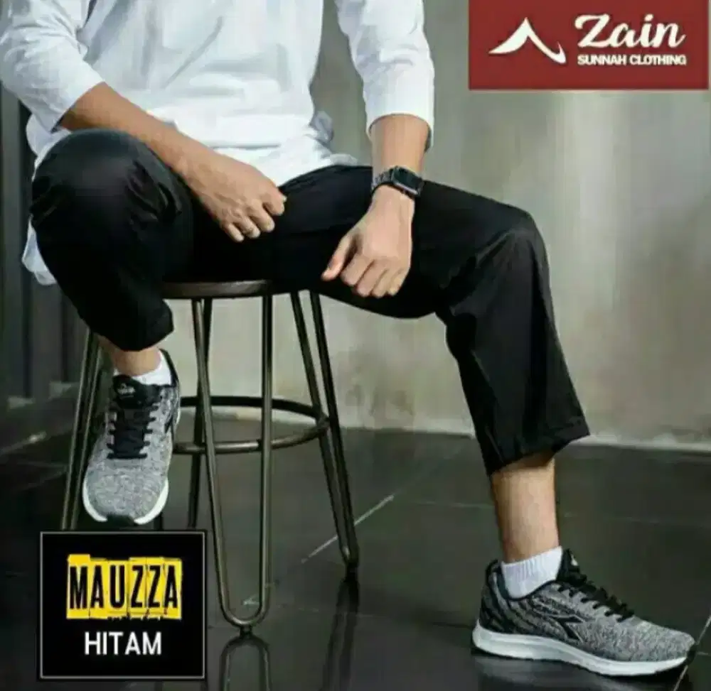 Promo Habisi Stok Mauzza Zain Celana Sirwal Size XL Hitam Bonus Peci