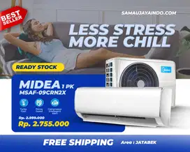 LIMITED STOCK - AC Midea MSAF-09CRN2 AC 1 PK Hemat - READY