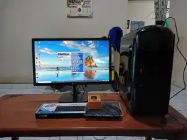 1set pc Amd Ryzen 5 1400 Ram 8gb nvme 256gb hdd 500gb vga 2gb ddr5