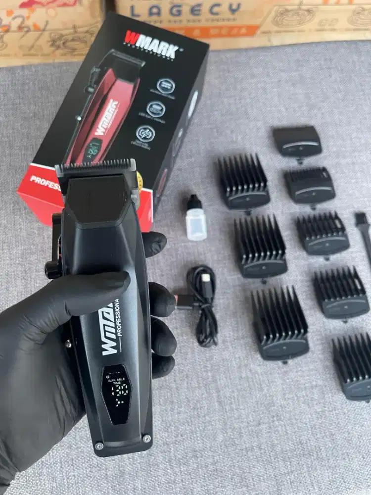 MERK WMARK BLACK ORIGINAL CLIPPER CUKUR RAMBUT BARU