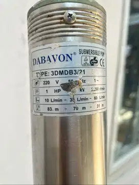 Pompa air satelit kaps. 100 meter, kabel, box dan pipa air