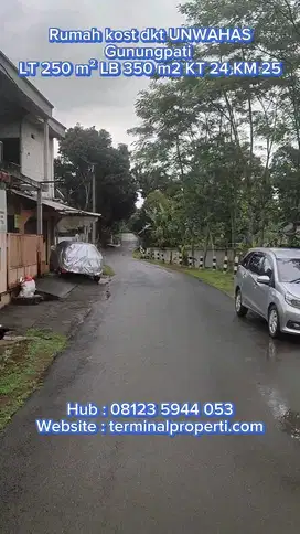 Rumah Kost  Dijual Baru 2 Lt ada Penghuni SHM  Hak Milik dkt UNWAHAS G