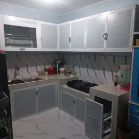 Kitchen set frame less/komposit aluminium