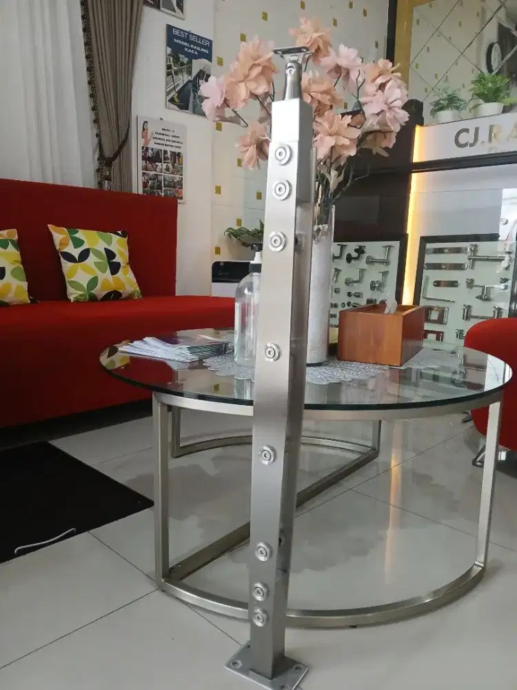 Railing Double Plat Hairline Model Jari Jari