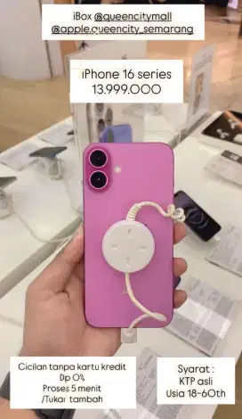 iPhone 16 cicilan 0% syarat KTP asli tanpa kartu kredit