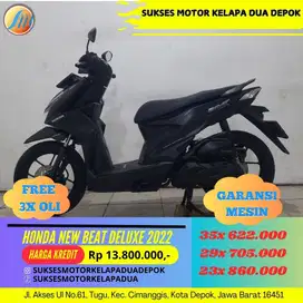 HONDA NEW BEAT DELUXE 2022 CASH/KREDIT PROSES CEPAT SYARAT MUDAH