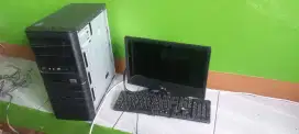 Jual cepat CPU + monitor 1 set siap pakai