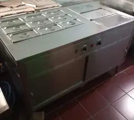 Cuci gudang Bain Marie 9 Pan Food