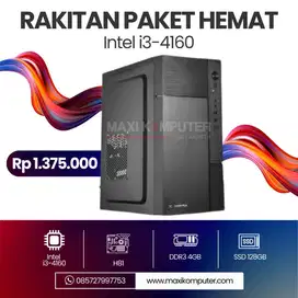 PC RAKITAN INTEL CORE I3-4160 MURAH NEW BERGARANSI