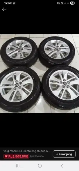 Velg Sienta type G Ring 16