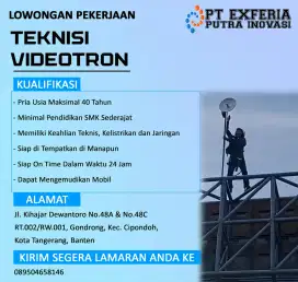Dibutuhkan segera Teknisi Lapangan