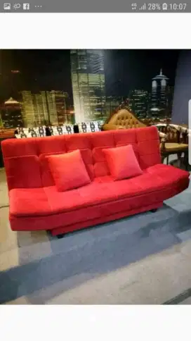 Sofa bed perahu ada bahan oscar dan kain