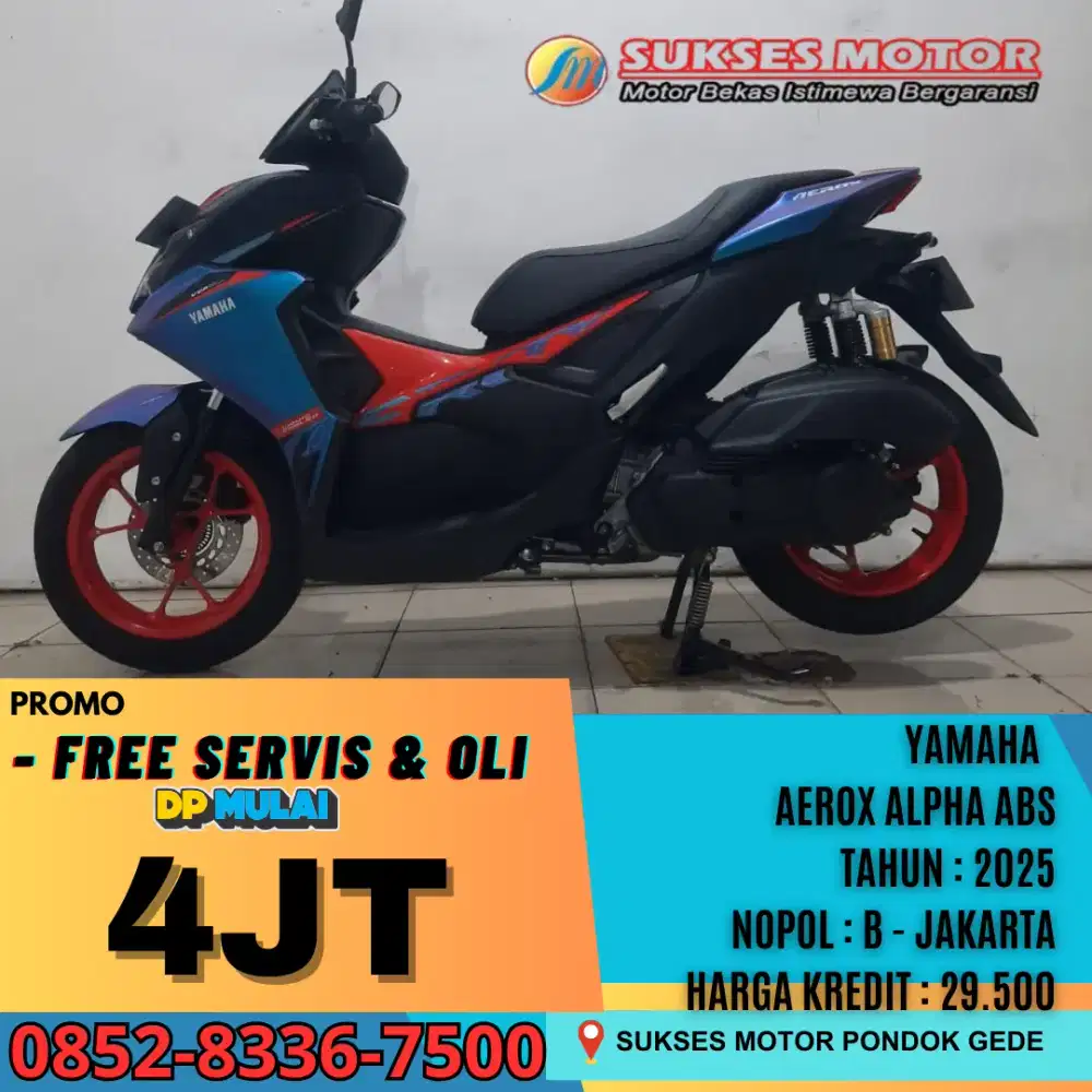LIKE NEW YAMAHA AEROX ALPHA ABS TAHUN 2025