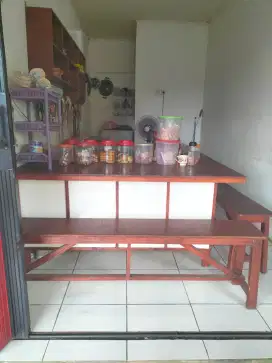 Jual 1 set meja warkop