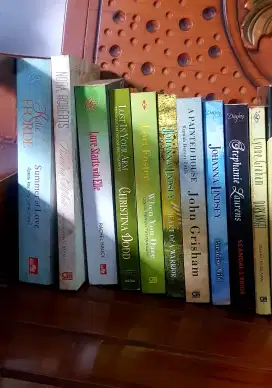 Novel fiksi bekas, bahasa Indonesia, jual murah edisi bersih² gudang