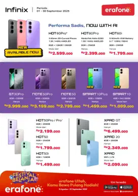 Cash, Credit Infinix Note 50 Pro tanpa dp