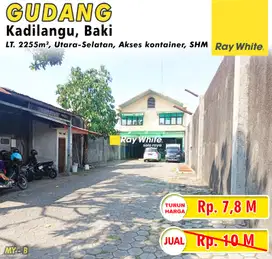 Gudang siap pakai di Solo Baru dekat ke Gentan dan Baki