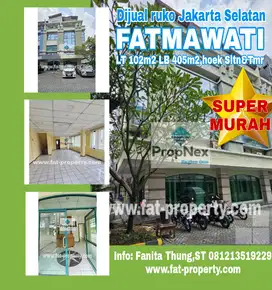 Dijual cepat ruko Dutamas Fatmawati,JakSel LT102m2 LB405m2