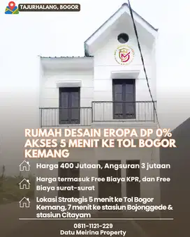Rumah Eropa Klasik DP 0% Free Biaya akses 7 menit ke stasiun Citayam