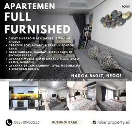 DIJUAL APARTEMEN FULL FURNISH MURAH BU STRATEGIS BISA NEGO
